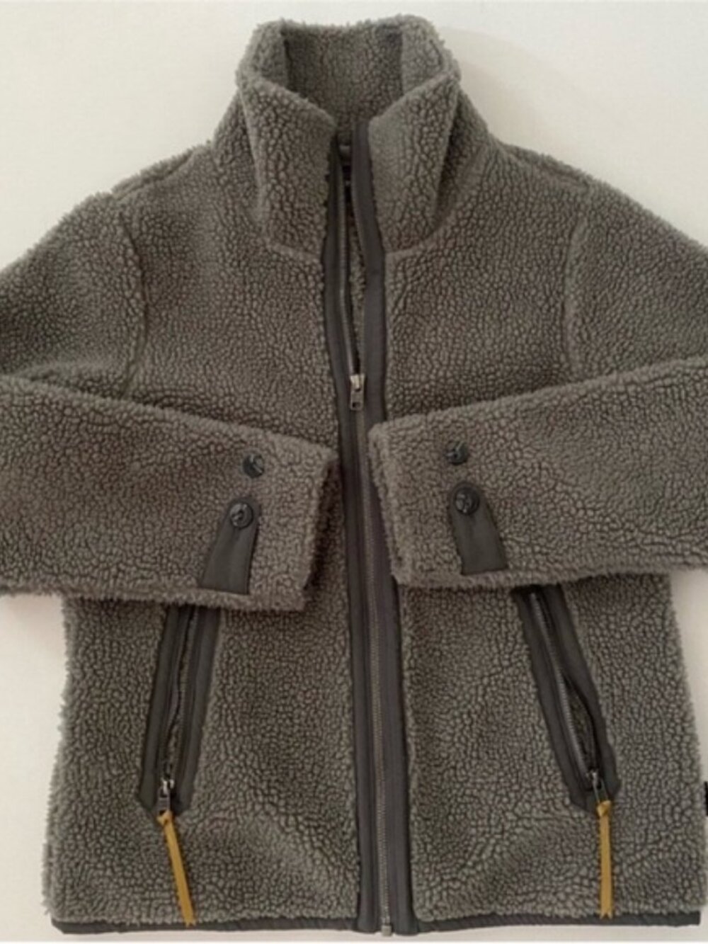 Patagonia Jacket Sharpa Full Zip Divided Sky Fleece Jacket Grey size Small - Picture 2 of 14